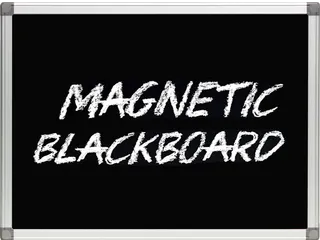 Magnetisch krijtbord Zwart met aluminium frame 60x90cm - 1
