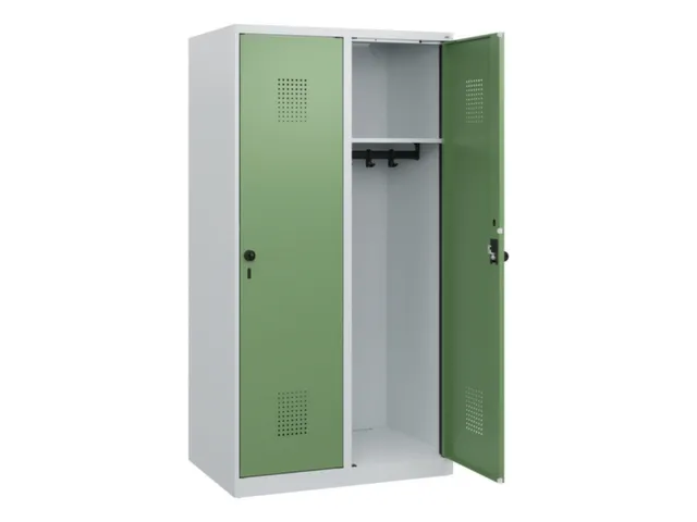 schoollocker,HxBxD 1530x800x500mm,2vak,vak B 400mm,draaigrendel