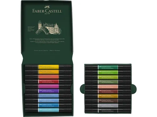 Tekenstift Faber-Castell Pitt Artist Pen duo marker etui a 20 stuks