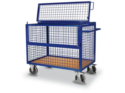 Bakwagen Draagverm 500kg 1000x645mm Gaaswanden Met Deksel Ral5010