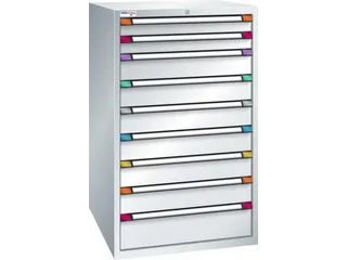 ladekast HxBxD 1400x805x695mm 9laden slot RAL7035 front RAL7035 - 2