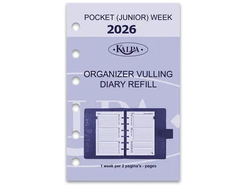 Agendavulling 2026 Kalpa Pocket 7dagen/2pagina's