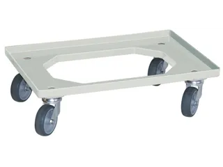 Bakonderwagen 250kg Laadvloer 600x400mm Rubberen Wielen Naturel - 1