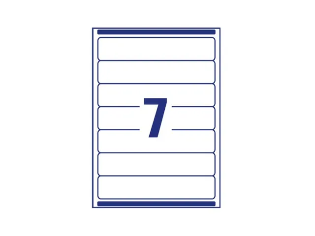 Rugetiket Avery L7702-25 smal 192x39mm zelfklevend wit 175 stuks