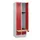 locker met bank,HxBxD 1950x600x815mm,2vak,vak B 300mm,draaigrendel