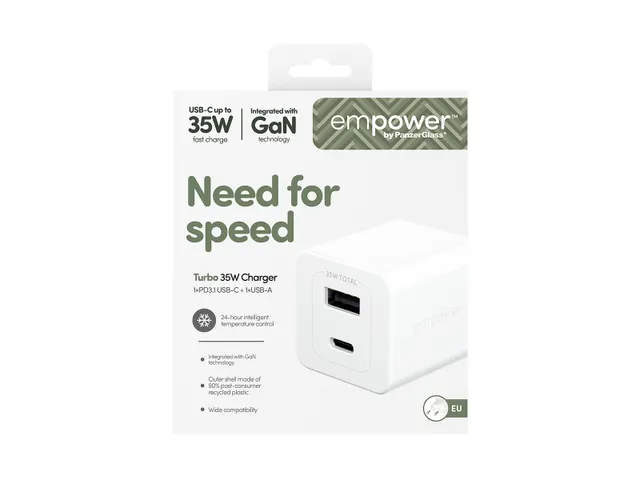 PanzerGlass empower by Turbo 35W Charger incl. USB-C + USB-A | E