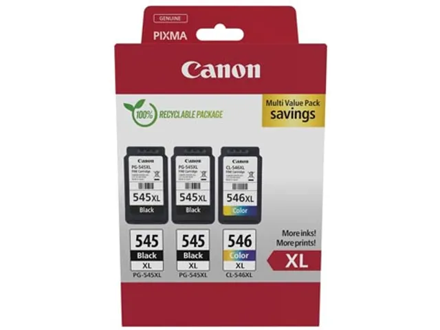 inktcartridge 2 x PG-545XL + 1 x CL-546XL, 8286B013, 4 kleuren