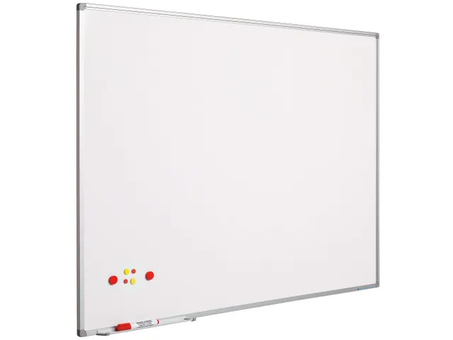 Smit Visual whiteboard 120x240cm gelakt staal Softline 8mm alu-profiel