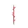 OUTLET Wandkapstok Linair Rood, Verchroomd