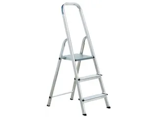 aluminium beugelladder eenzijdig 3treden stand H 0 565m aluminium - 1