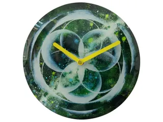 Tafelklok Nextime dia 20cm groen glas Cosmo Green Tafel - 1