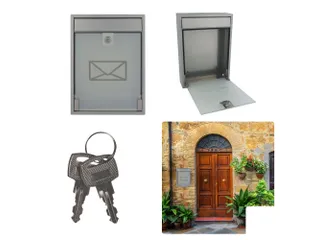 Brievenbus Milaan Zilver staal glazen front incl. 2 sleutels 36x26x8cm - 5