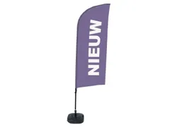 Promotievlag Alu Wind complete set "NIEUW" Paars
