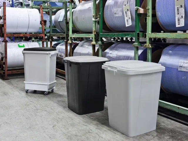 Afvalcontainer DURABIN ECO 90 Liter Vierkant Zwart