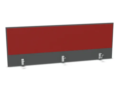 opzetpaneel bureau aanbouw achter MS-donkergrijs BN4011-rood 1600mm