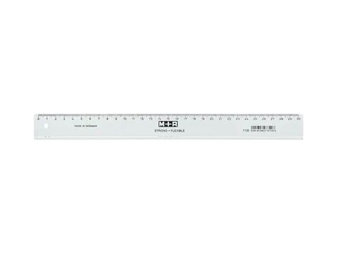 Latte M+R 30 cm plastique transparent et flexible incassable
