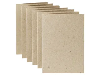 Correspondentiekaart Papicolor dubbel 105x148mm kraft grijs pak 6 st - 2
