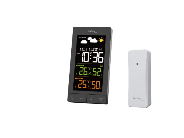 Weerstation Technoline WS 6458 83x152x36 mm zwart met 1 buitensensor