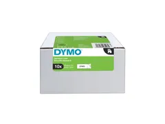 Labeltape Dymo LabelManager D1 polyester 19mm zwart op wit 10 stuks