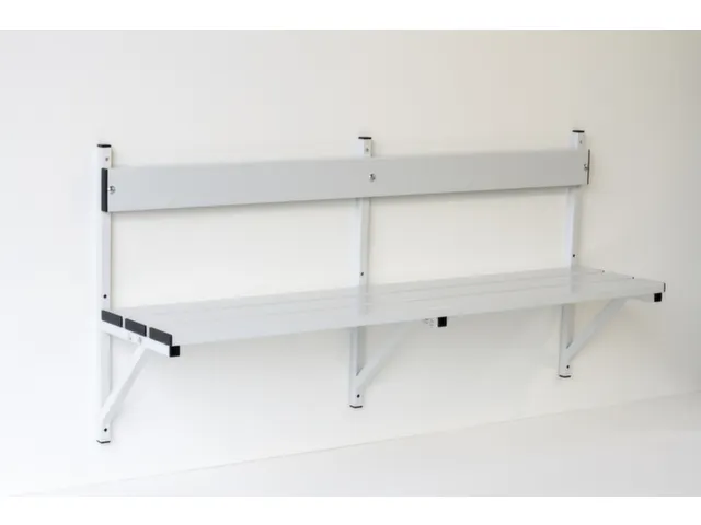 banc mural,HxLxP 710x2000x360mm,barres alu,structure acier RAL7035