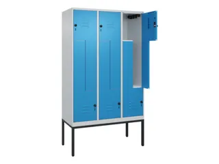 Z-garderobekast,HxBxD 2120x1200x500mm,vak B 200/400mm,draaigrendel - 2