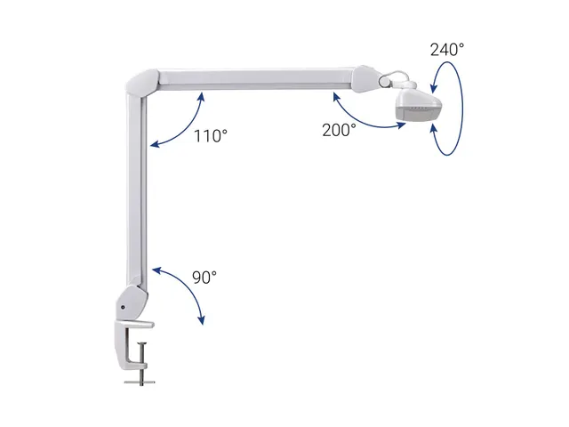 Werkpleklamp MAUL Intro LED tafelklem dimbaar wit