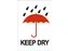 Etiket KEEP DRY Rol 500 etiketten 74x105mm