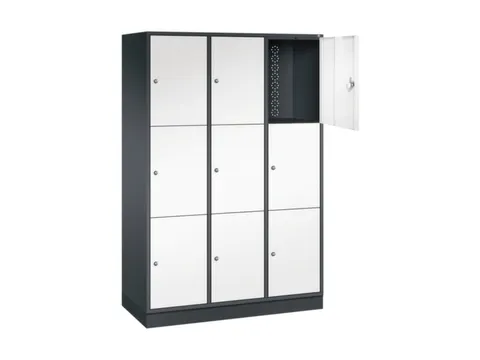 grootvolume-lockersysteem,HxBxD 1950x1220x500mm,3x3vakken,cil.-slot
