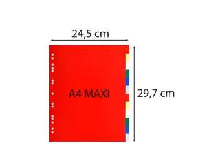 Tabbladen PP soepel A4+ 12 tabs ass - 3