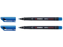 Viltstift STABILO OHpen 842/41 permanent rond fijn blauw