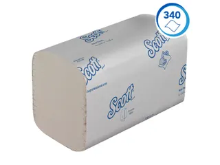 Handdoek Scott Essential i-vouw 1-laags 20x21cm wit 15x340stuks 6617 - 4