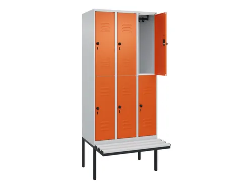 Dubbeldekse dekenkist,HxBxD 2120x900x815mm,3x2vak.,vak B 300mm