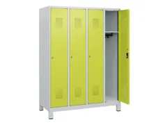 schoollocker,HxBxD 1630x1200x500mm,4vak,vak B 300mm,cil.-slot,voeten