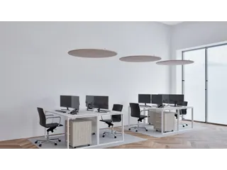 Akoestisch PET-vilt rond plafondpaneel Ø120cm Beige - 3
