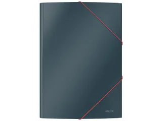 Cosy elastomap met 3 kleppen uit karton A4 grijs - 1