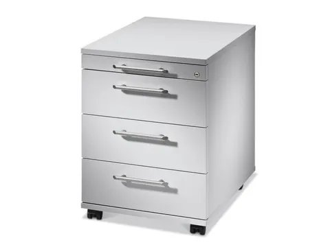 mobiel ladeblok,HxBxD 590x428x580mm,4lade(n),cil.-slot,romp RAL7035