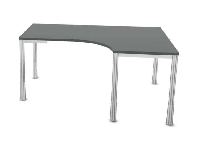 bureau à retour à hauteur réglable,MS-gris foncé