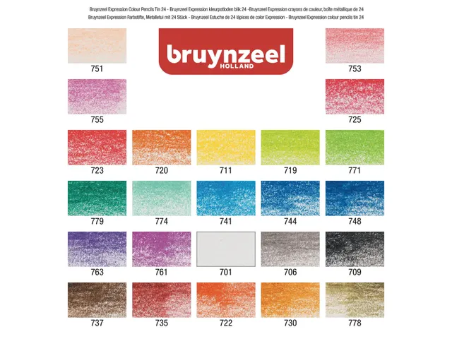 Crayon de couleur Bruynzeel Expression boîte 24 couleurs