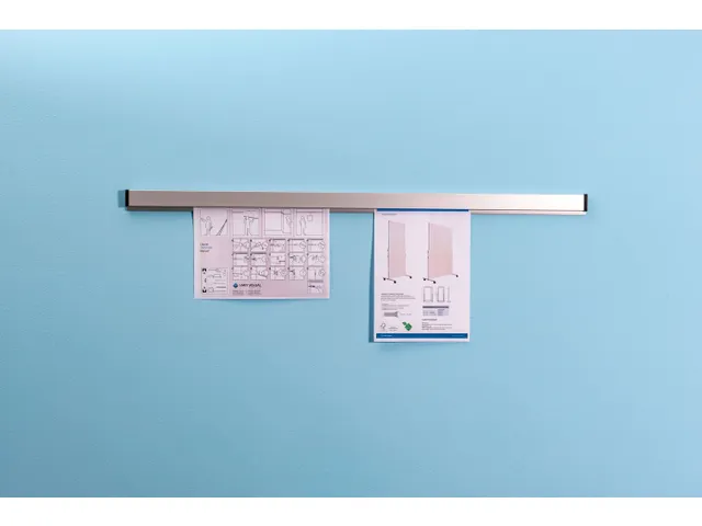Paperrail 200cm aluminium grijs