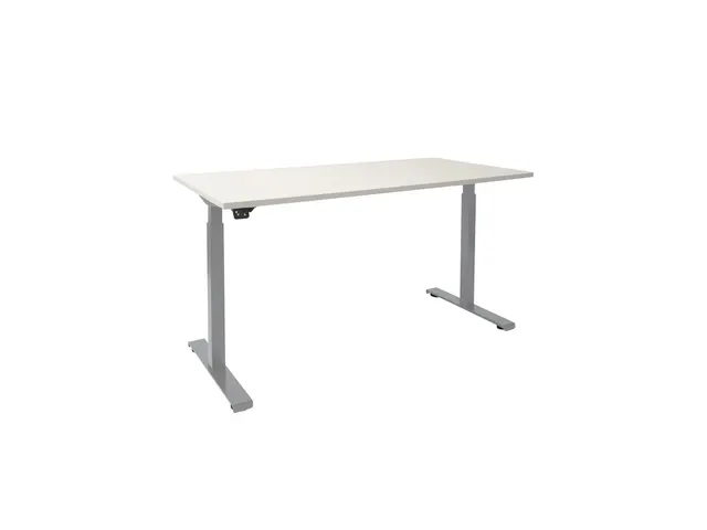 Elektrisch Verstelbaar Bureau Krijtwit 2 Motoren 160x80cm Frame Alu