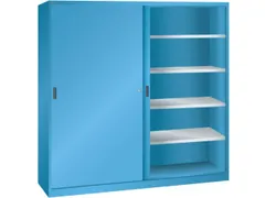 schuifdeurkast 1950x2000x580mm 8xStalen bodem scheidingswand RAL5012