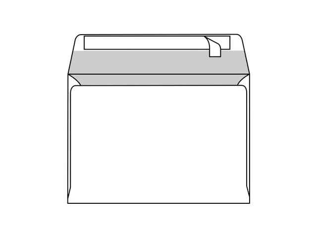 Envelop EA5 156x220mm Zonder Venster Strip Naturel wit houtvrij ECF