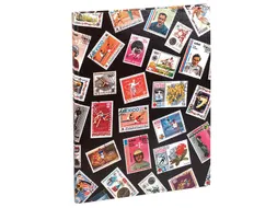 Postzegelalbum Exacompta 22.5x30.5cm 16 zwarte pagina's zwart