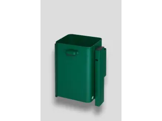 Afvalbak 40 Liter Wand/Paal Mosgroen - 1