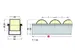 profiel met normale rollen,v. doorloopstelling,D 1210mm,verzinkt