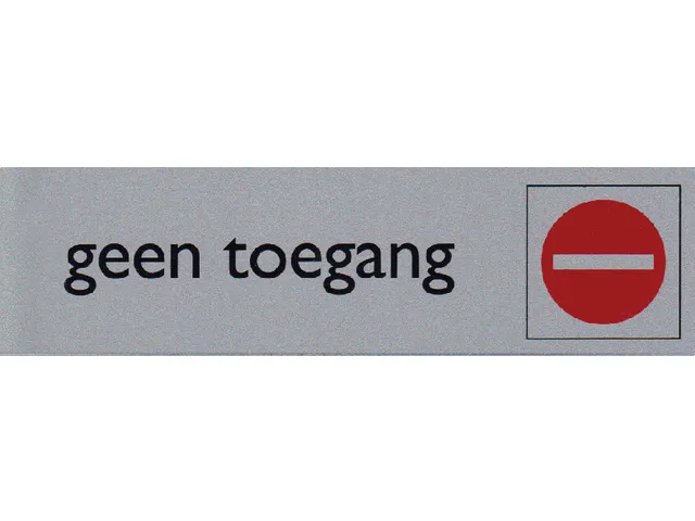 Infobord pictogram geen toegang 165x44mm
