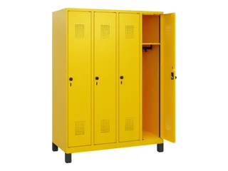 schoollocker,HxBxD 1630x1200x500mm,4vak,vak B 300mm,draaigrendel - 1