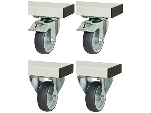 4zwenkwielen,v. werkbank,TPE,bouw H 125mm