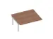table de rallonge,p. bureau Bench à 4 pieds,HxlxP 730x1800x1600mm