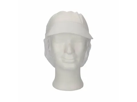 Pet met klep en haaropvang maat L Polyester Kroon Wit 100 Stuks